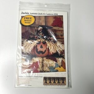 Jackie Autumn Jack-O-Lantern #391 Craft Sewing Pattern‎ Halloween Decor